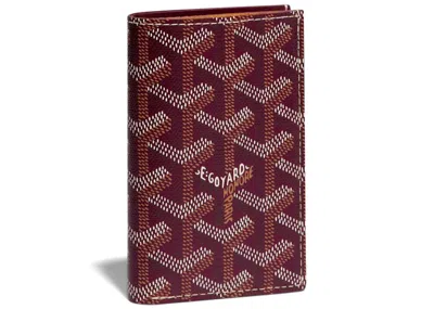 Pre-owned Goyard Men's  Saint Pierre Card Holder In Bordeaux