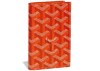 Pre-owned Goyard Men's  Saint Pierre Card Holder In Orange
