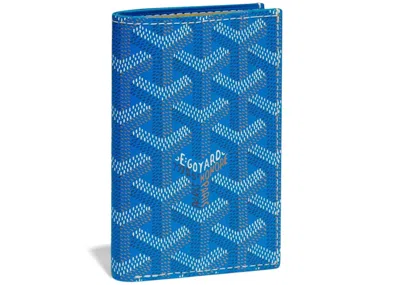 Pre-owned Goyard Men's  Saint Pierre Card Holder In Sky Blue
