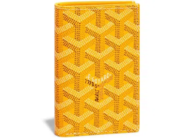 Pre-owned Goyard Men's  Saint Pierre Card Holder In Yellow