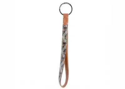 Pre-owned Goyard Men's  Sesame Key Holder Ine In Tan Brown Leather