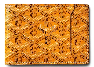 Pre-owned Goyard Men's  Slot Wallet Victoire Companion Ine In Yellow