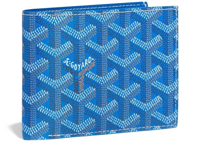 Pre-owned Goyard Men's  Victoire Wallet In Sky Blue