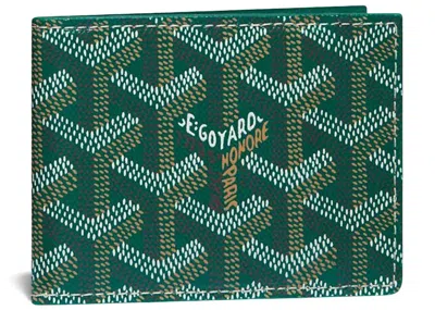 Pre-owned Goyard Men's  Victorie Insert Card Holder In Green