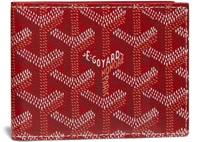Pre-owned Goyard Men's  Victorie Insert Card Holder In Red