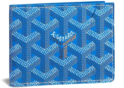 Pre-owned Goyard Men's  Victorie Insert Card Holder In Sky Blue