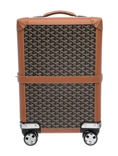 Pre-owned Goyard Mens Rolling Suitcase In Brown