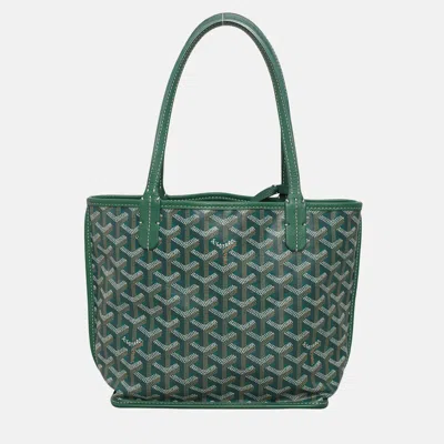 Pre-owned Goyard Mini Anjou Bag In Green