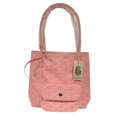 Pre-owned Goyard Mini Anjou Tote Bag Pink Ine Reversible Canvas Leather Purse