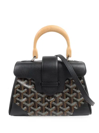 Pre-owned Goyard Mini Saigon Souple Tote Bag In Black
