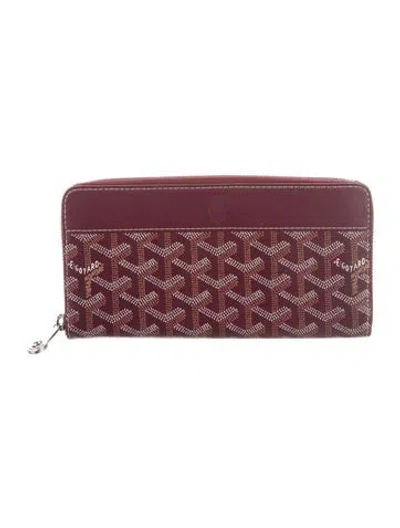 Pre-owned Goyard Monogram Pattern Wallet W/ Tags In Purple