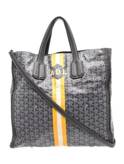 Pre-owned Goyard Monogram Voltaire In Gray