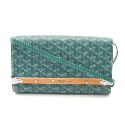 Pre-owned Goyard Monte Carlo Pm Clutch Bag Green