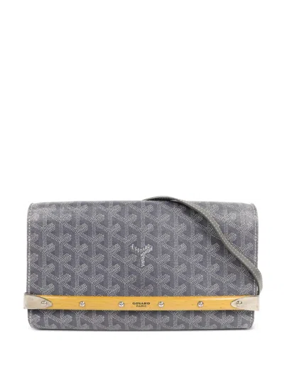 Pre-owned Goyard Monte-carlo Ine Shoulder Bag In Grey