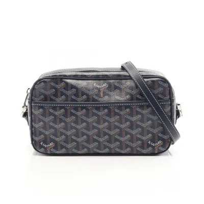 Pre-owned Goyard Multi-color Navy Coated Canvas Leather Shoulder Bag ()
