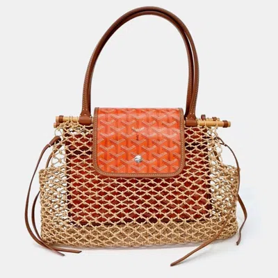 Pre-owned Goyard Multicolor Raffia Aligre