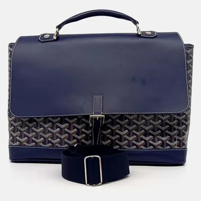 Pre-owned Goyard Navy Blue Leather Citadine Pm & Strap