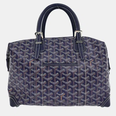 Pre-owned Goyard Navy Bowling 30 Handbag In Blue