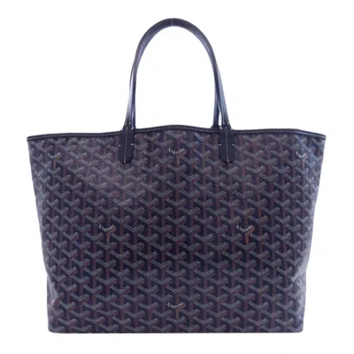 Pre-owned Goyard Navy Coated Canvas Tote Bag () In Blue