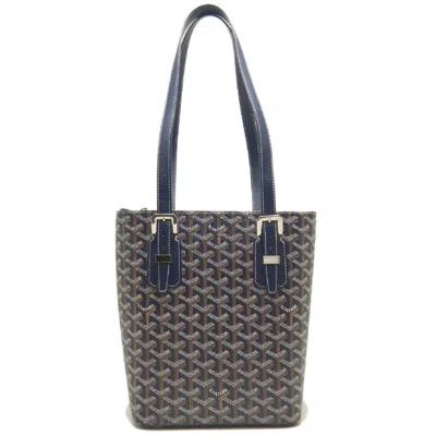 Pre-owned Goyard Navy Coated Canvas Tote Bag () In Blue