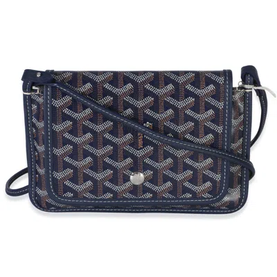 Pre-owned Goyard Navy Ine Canvas Plumet Wallet