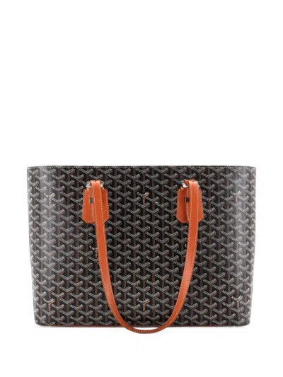 Pre-owned Goyard Okinawa Bag Coated Canvas Gm Satchel In Brown