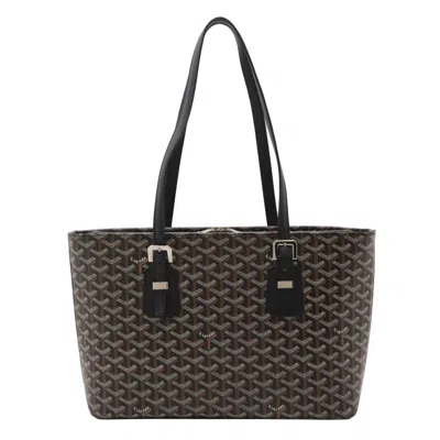Pre-owned Goyard Okinawa Pm Tote Bag Pvc Leather In Brown