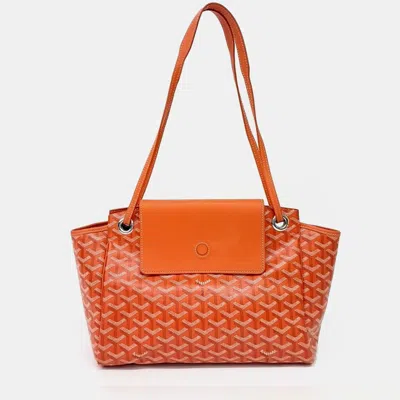Pre-owned Goyard Orange Canvas Louette Pm