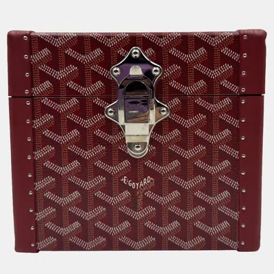 Pre-owned Goyard Papilon Red Jewllery Truck With Mirror