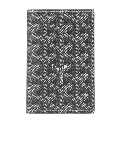 Pre-owned Goyard Pattern Card Holder In Gray