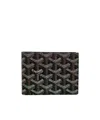 Goyard Pattern Wallet In Black