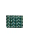 Goyard Pattern Wallet In Green