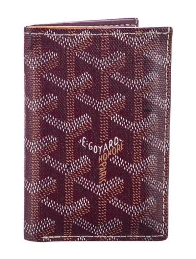 Pre-owned Goyard Patterned Bifold Wallet In Red