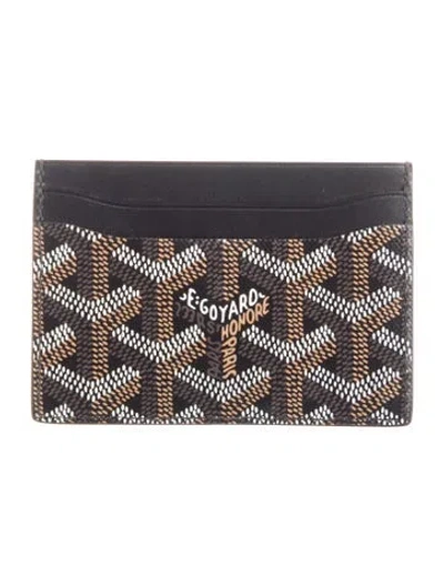 Pre-owned Goyard Patterned Card Holder In Black