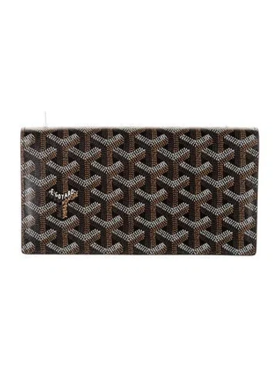 Pre-owned Goyard Patterned Continental Wallet In Black