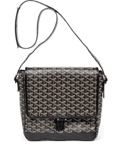 Pre-owned Goyard Patterned Crossbody Bag In Black