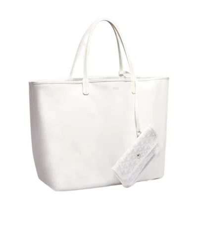 Goyard Patterned Handbag In White