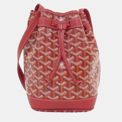 Pre-owned Goyard Petit Flo Shoulder Bag In Red