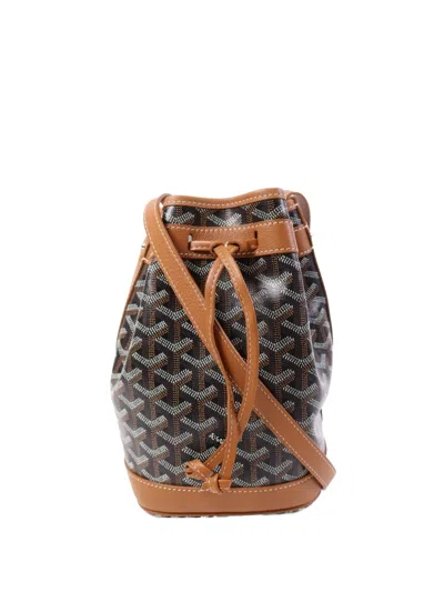 Pre-owned Goyard Petit Flot Bucket Bag In Brown