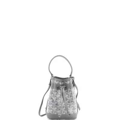 Goyard Petit Flot Bucket Bag Coated Canvas Mini In Gray