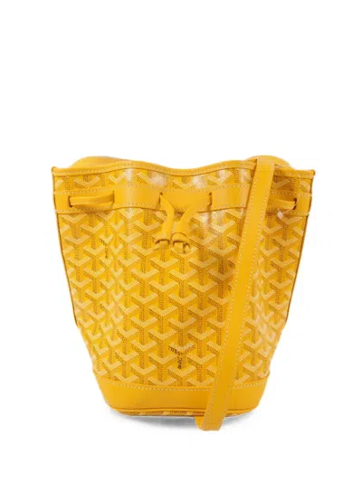 Pre-owned Goyard Petit Flot Bucket Bag In Yellow
