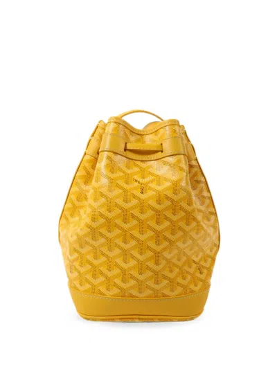 Pre-owned Goyard Petit Flot Bucket Bag In Yellow