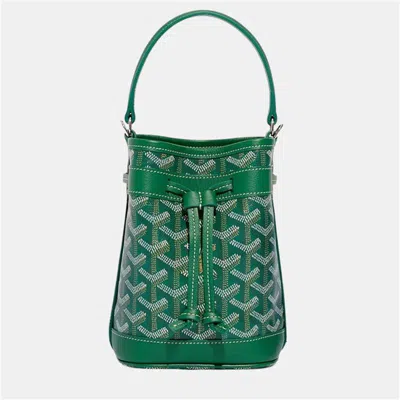 Pre-owned Goyard Petit Flot Green Mini Bucket Bag