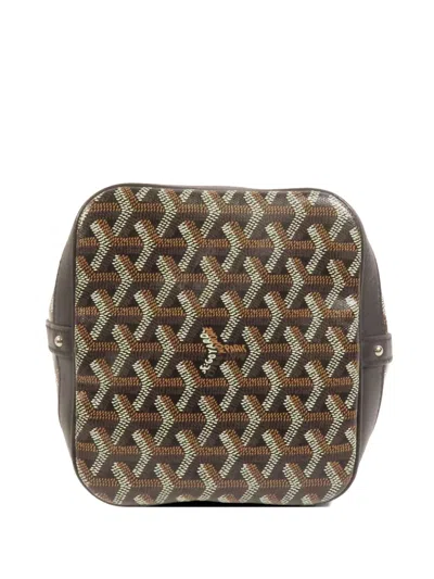 Pre-owned Goyard Petit Flot Pm Bucket Bag In Brown