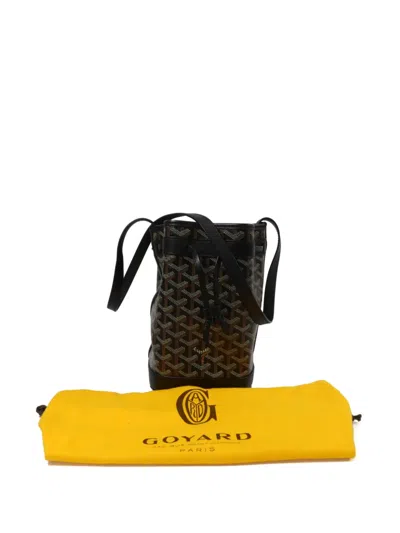 Pre-owned Goyard Petit Flot Pm Shoulder Bag In Black