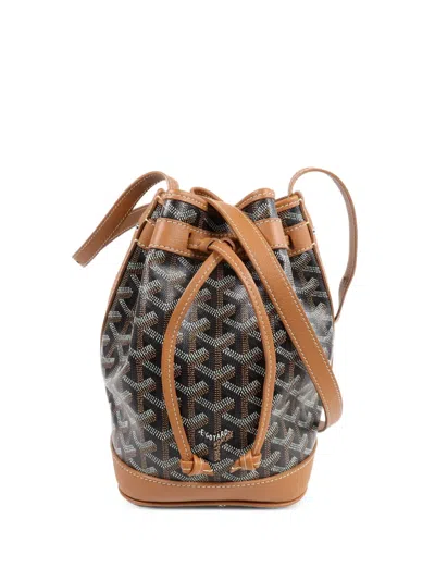 Pre-owned Goyard Petit Flot Shoulder Bag In Brown