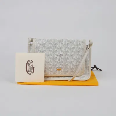 Pre-owned Goyard Plume Clutch Wallet Crossbody Bag In White