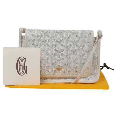 Pre-owned Goyard Plume Clutch Wallet Crossbody Bag In White