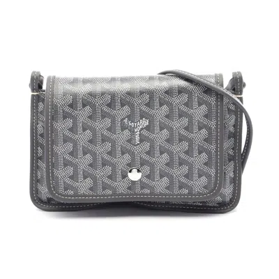 Pre-owned Goyard Plume Pouch Wallet Shoulder Bag In Gray