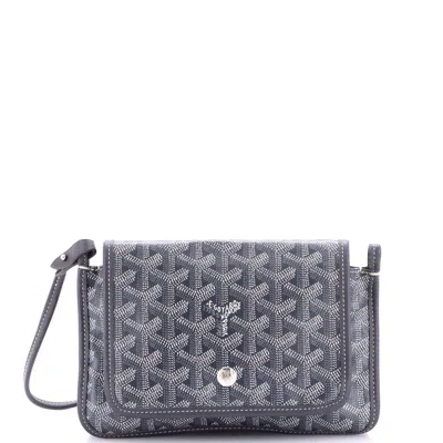 Goyard Plumet Clutch Wallet Coated Canvas In Black